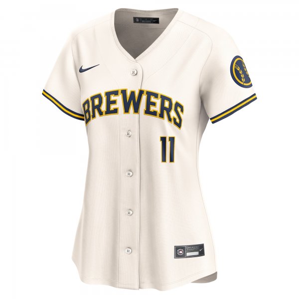 Women's Milwaukee Brewers Jackson Chourio Nike Cream Home Limited Player Jersey