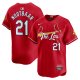 Men's Nike St. Louis Cardinals #21 Lars Nootbaar Red 2024 City Connect Limited Player Jersey