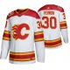 Men's Adidas Calgary Flames #30 Mike Vernon 2019 Heritage Classic Retired White Jersey