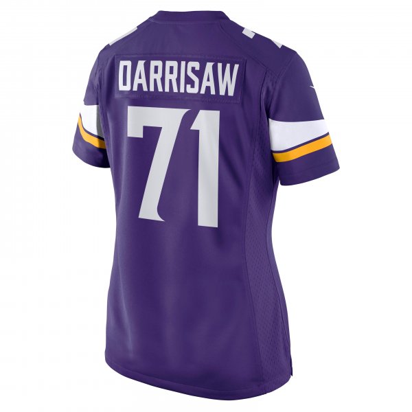 Women's Minnesota Vikings Christian Darrisaw Nike Purple Game Jersey