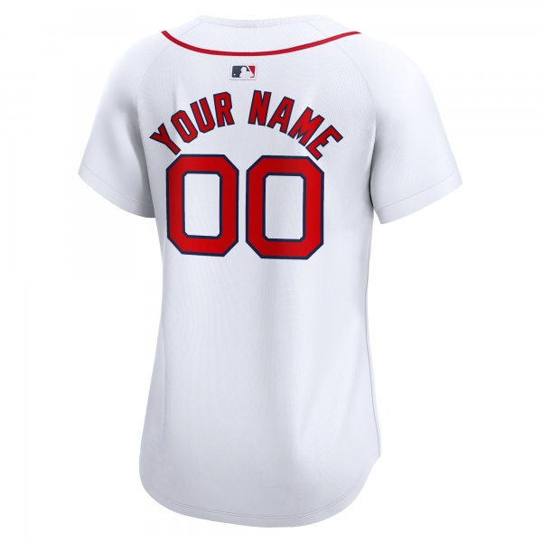 Women's Boston Red Sox Nike White Home Limited Custom Jersey