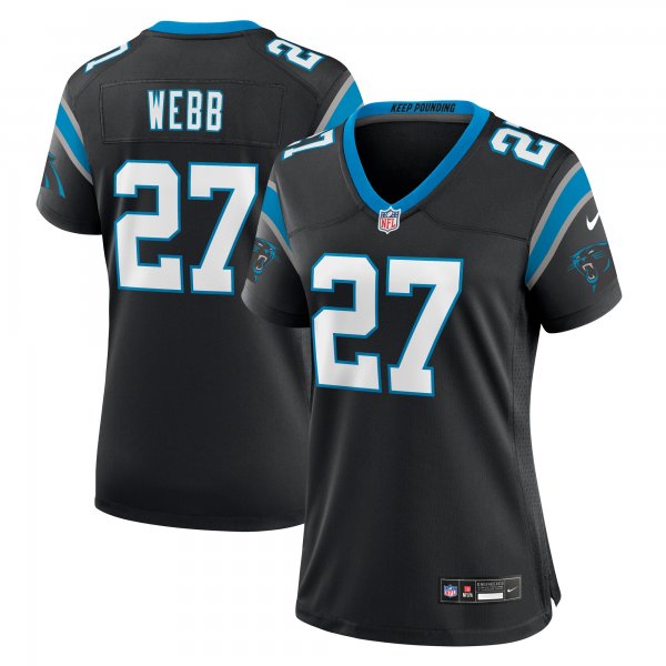 Women's Carolina Panthers Sam Webb Nike  Black Team Game Jersey