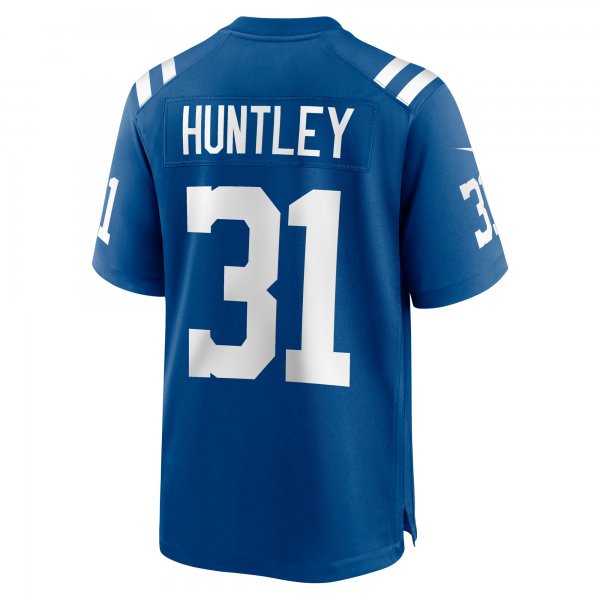 Men's Indianapolis Colts Jason Huntley Nike  Royal Team Game Jersey