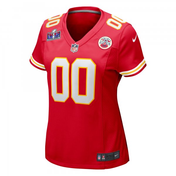 Women's Kansas City Chiefs Nike Red Super Bowl LVIII Patch Custom Game Jersey