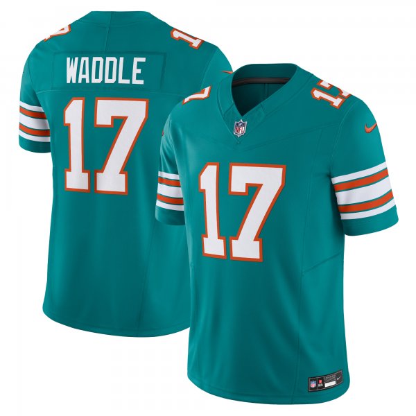 Men's Miami Dolphins Jaylen Waddle Nike Aqua Vapor F.U.S.E. Limited Jersey