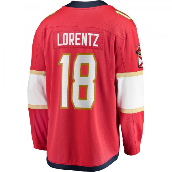 Men's Florida Panthers Steven Lorentz Fanatics Red Home Breakaway Jersey