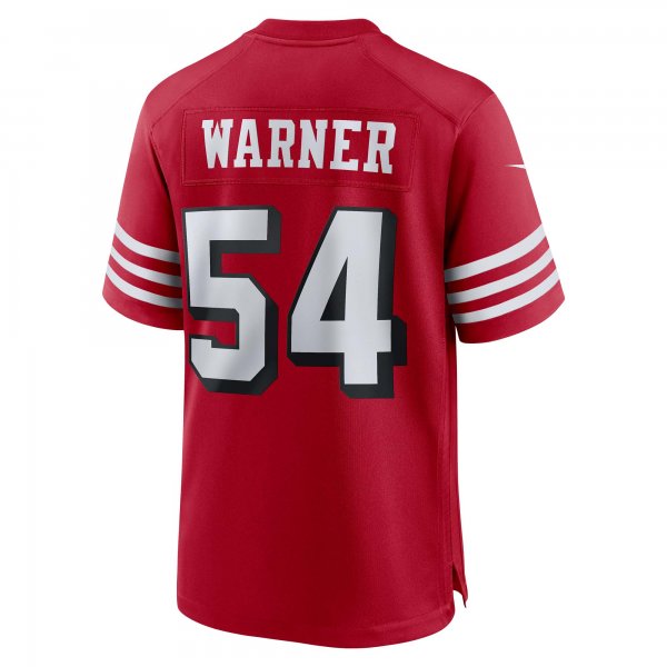 Men's San Francisco 49ers Fred Warner Nike Scarlet Alternate Game Jersey