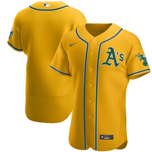 Men's Oakland Athletics Nike Gold Official Team Jersey