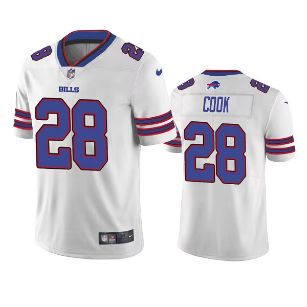 Men's Buffalo Bills #28 James Cook White Vapor Limited NFL Jersey