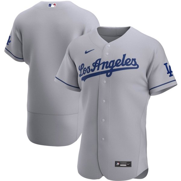 Men's Nike Los Angeles Dodgers Blank Gray Road 2020 Official Team MLB Jersey