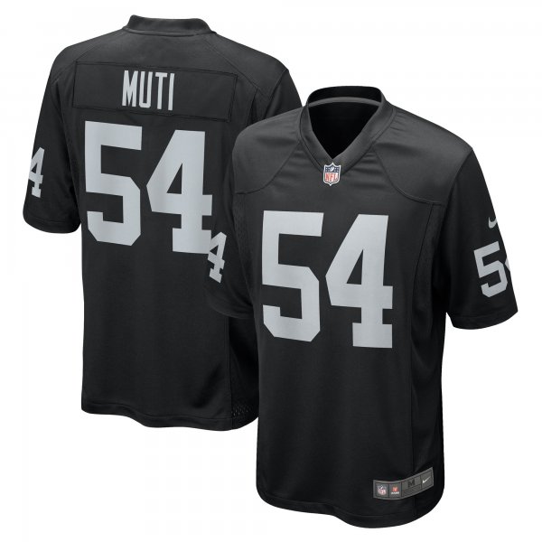 Men's Las Vegas Raiders Netane Muti Nike  Black Team Game Jersey