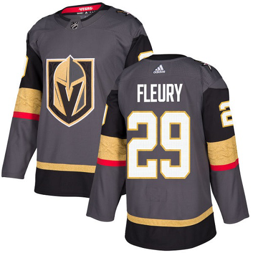 Adidas Vegas Golden Knights #29 Marc-Andre Fleury Grey Home Stitched Youth NHL Jersey