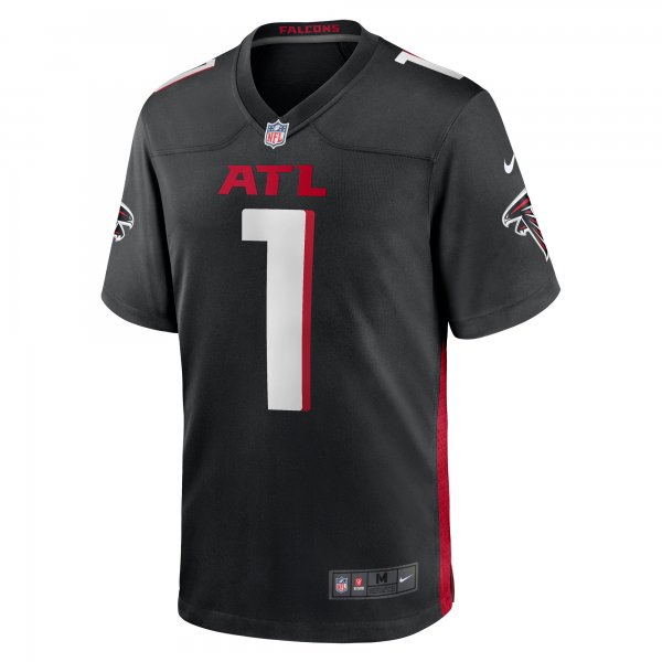 Men's Atlanta Falcons Number 1 Dad Nike Black Game Jersey