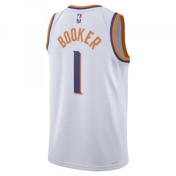 Unisex Phoenix Suns Devin Booker Nike White Swingman Jersey - Association Edition