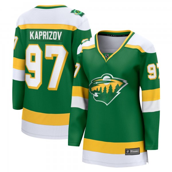 Women's Minnesota Wild Kirill Kaprizov Fanatics Green Alternate Premier Breakaway Player Jersey