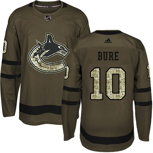 Adidas Vancouver Canucks #10 Pavel Bure Green Salute to Service Stitched NHL Jersey