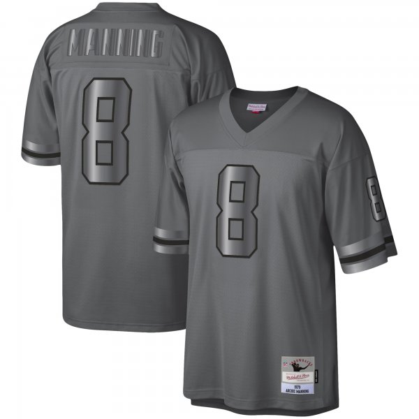 Men's New Orleans Saints Archie Manning Mitchell & Ness Charcoal 1979 Retired Player Metal Legacy Jersey