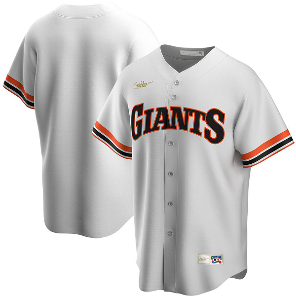 Men's NIKE San Francisco Giants Blank Home Cooperstown Collection Team White MLB Jersey