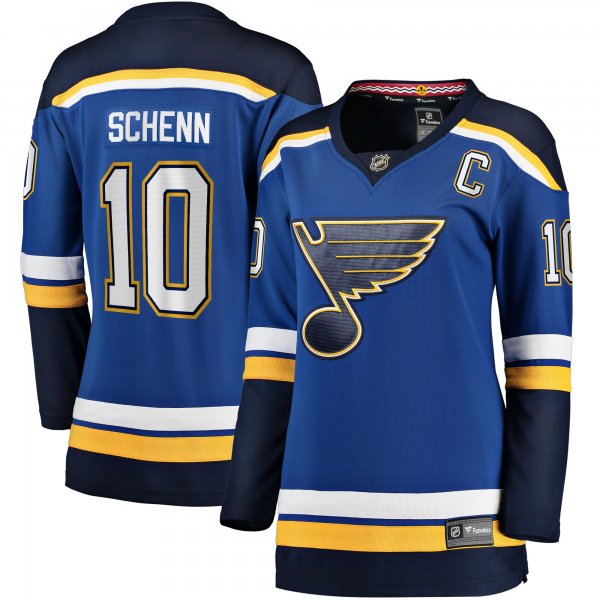 Women's St. Louis Blues Brayden Schenn Fanatics Blue Home Breakaway Player Jersey