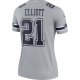 Women's Dallas Cowboys Ezekiel Elliott Nike Gray Inverted Legend Jersey