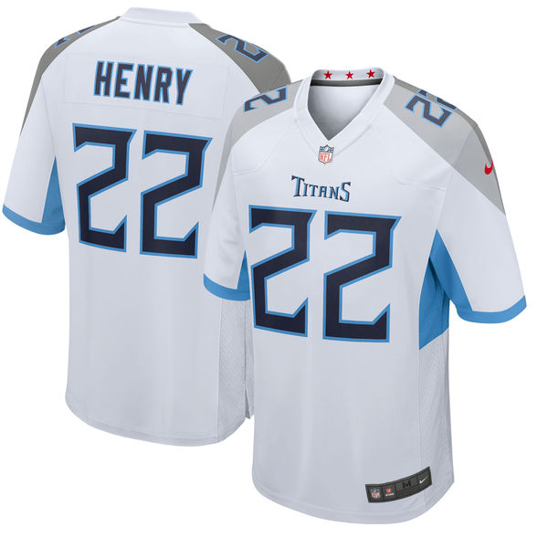 Men's Nike Tennessee Titans #22 Derrick Henry White New 2018 Game Jersey