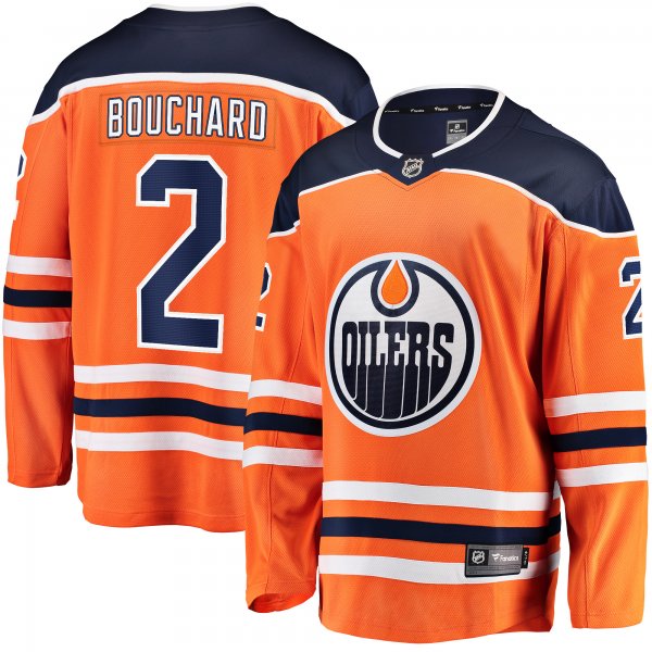 Men's Edmonton Oilers Evan Bouchard Fanatics Orange Home Breakaway Jersey