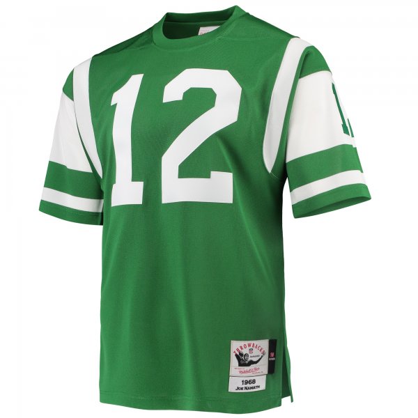 Men's New York Jets 1968 Joe Namath Mitchell & Ness Green Throwback Retired Player Jersey