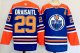 Men's #29 Leon Draisaitl Edmonton Oilers Blue And Orange City Edition Jersey