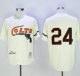 Men's Mitchell And Ness Houston Colts #24 Jimmy Wynn Stitched Cream Throwback MLB Jersey