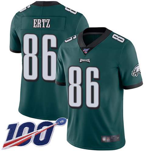 Philadelphia Eagles #86 Zach Ertz Midnight Green Team Color Men's Stitched NFL 100th Season Vapor Limited Jersey