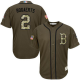 Boston Red Sox #2 Xander Bogaerts Green Salute to Service Stitched MLB Jersey