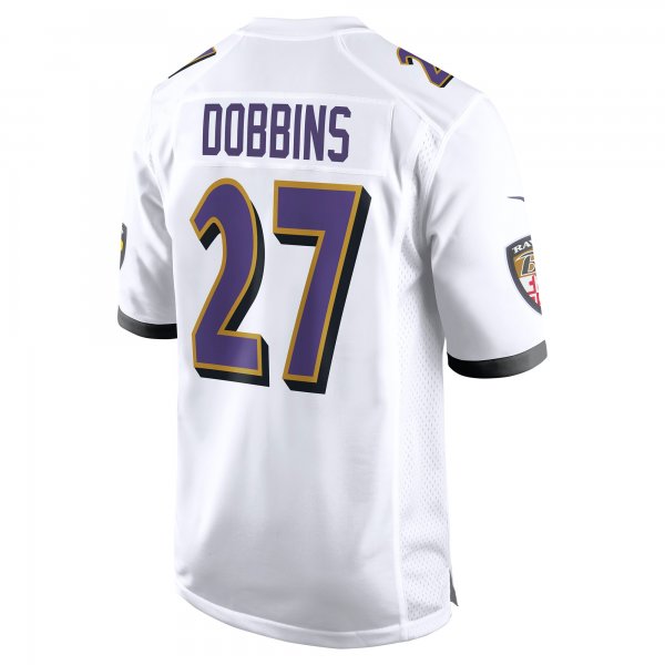 Men's Baltimore Ravens J.K. Dobbins Nike White Away Game Player Jersey