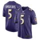 Men's Baltimore Ravens Jalyn Armour-Davis Nike Purple Game Player Jersey