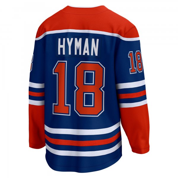 Men's Edmonton Oilers Zach Hyman Fanatics Royal Home Breakaway Player Jersey