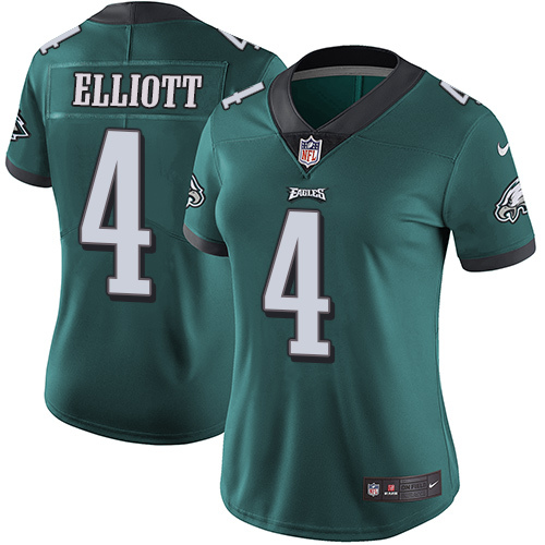 Nike Philadelphia Eagles #4 Jake Elliott Midnight Green Team Color Women's Stitched NFL Vapor Untouchable Limited Jersey