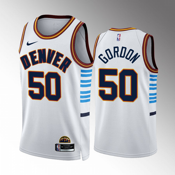 Men's NBA Denver Nuggets Aaron Gordon White #50 2022-23 City Edition Jersey