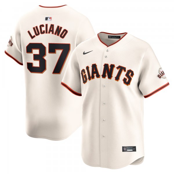 Men's San Francisco Giants #37 Marco Luciano Nike Cream Home Limited Player Jersey