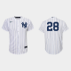 Youth New York Yankees #28 Josh Donaldson White Navy Replica Home MLB Jersey