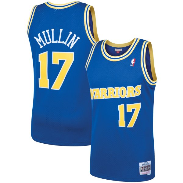 Men's Golden State Warriors Chris Mullin Mitchell & Ness Royal 1993/94 Hardwood Classics Swingman Jersey