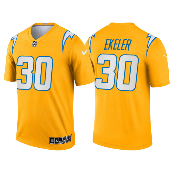 Men's Los Angeles Chargers #30 Austin Ekeler Gold 2021 Limited NFL Jersey