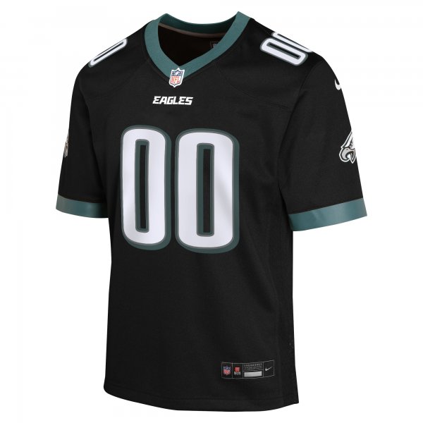 Youth Philadelphia Eagles Nike Black Alternate Custom Game Jersey