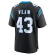 Men's Carolina Panthers Luiji Vilain Nike  Black  Game Jersey