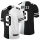 Men's Nike NFL New Orleans Saints #9 Drew Brees Black White Peaceful Coexisting Split 2020 Vapor Untouchable Stitched Limited Jersey