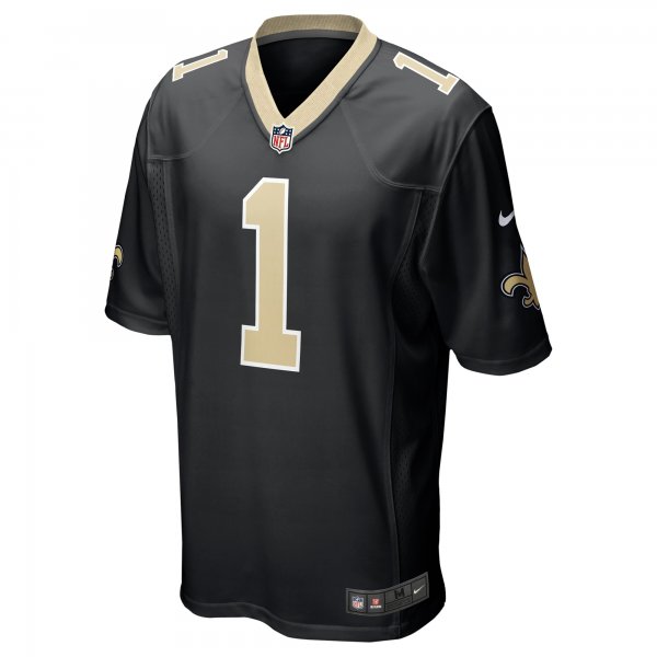 Men's New Orleans Saints Taliese Fuaga Nike Black 2024 NFL Draft First Round Pick Player Game Jersey