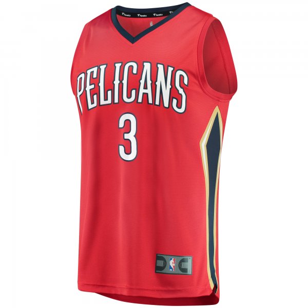 Men's New Orleans Pelicans C.J. McCollum Fanatics Red Fast Break Replica Player Jersey - Statement Edition