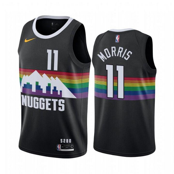 Men's Denver Nuggets #11 Monte Morris Black 2019/20 NBA Swingman City Edition Jersey