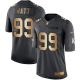 Nike Houston Texans #99 J.J. Watt Black Men's Stitched NFL Limited Gold Salute To Service Jersey