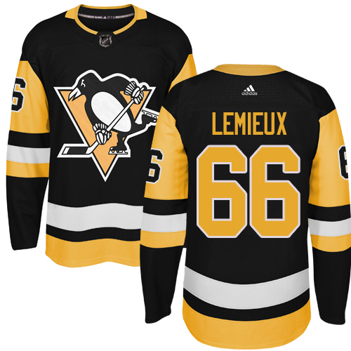 Adidas Pittsburgh Penguins #66 Mario Lemieux Black Home Stitched NHL Jersey