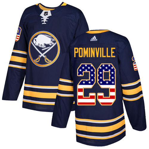 Adidas Buffalo Sabres #29 Jason Pominville Navy Blue Home USA Flag Stitched NHL Jersey