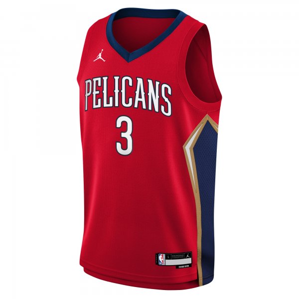 Youth New Orleans Pelicans C.J. McCollum Jordan Brand Red Swingman Jersey - Statement Edition